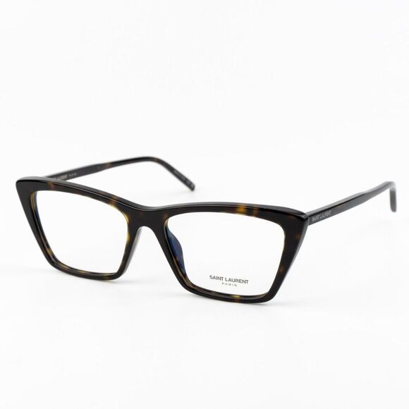 NEW Saint Laurent SL737 MICA THIN OPT 002 Dark Havana Cat Eye Unisex Eyeglasses - Picture 1 of 11